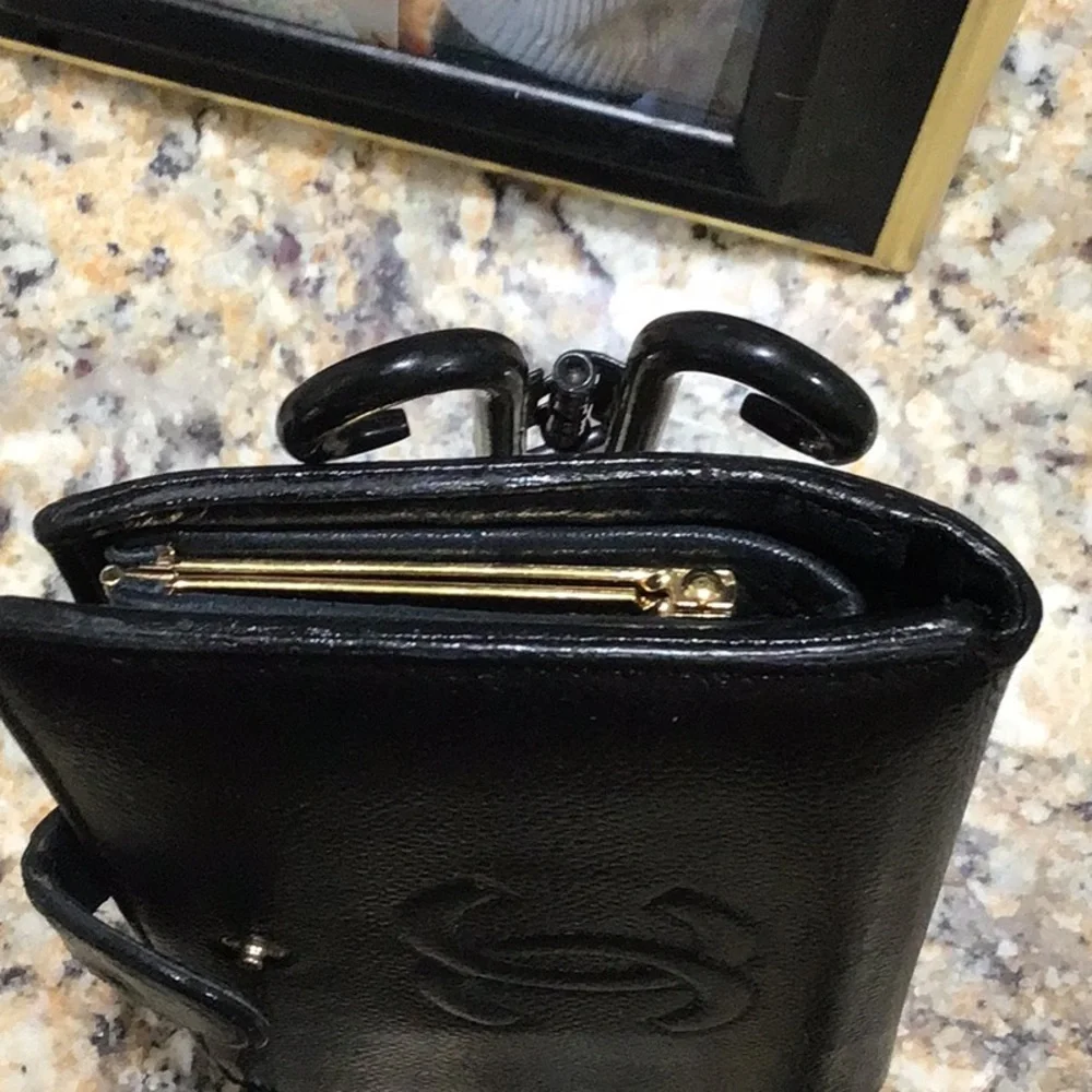 CHANEL Black Leather Wallet